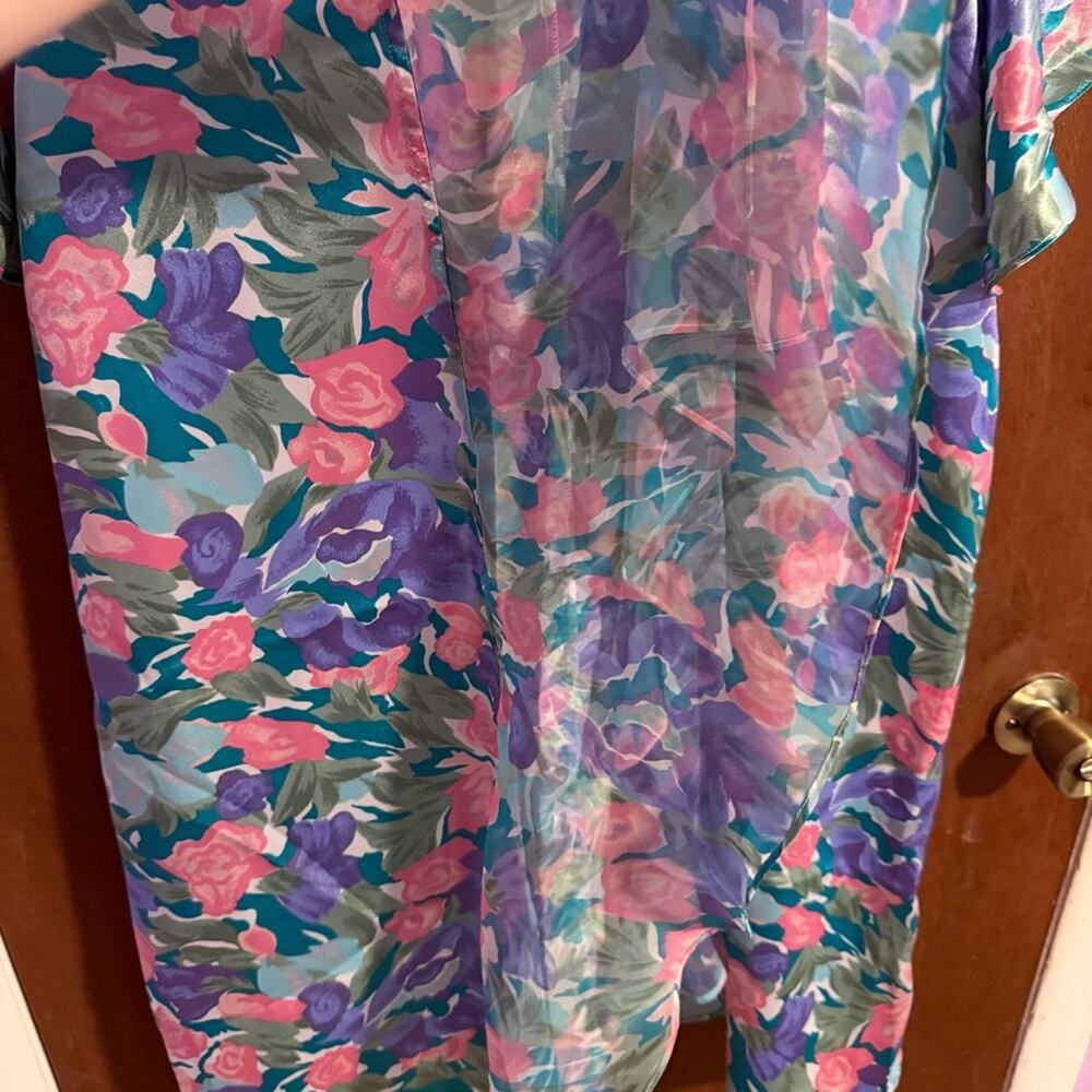 Vintage Victorias Secret Floral Duster Small Cottagecore Fairycore Whimsygoth - Picture 5 of 7